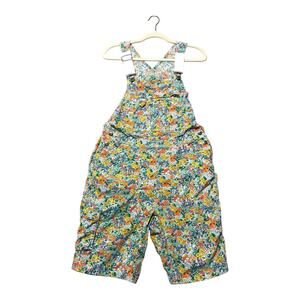 DULUTH TRADING WOMENS MEDIUM HEIRLOOM FLORAL SHORTALLS GARDENING